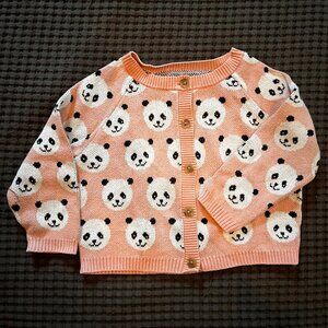 Tea Collection Cotton Panda Cardigan